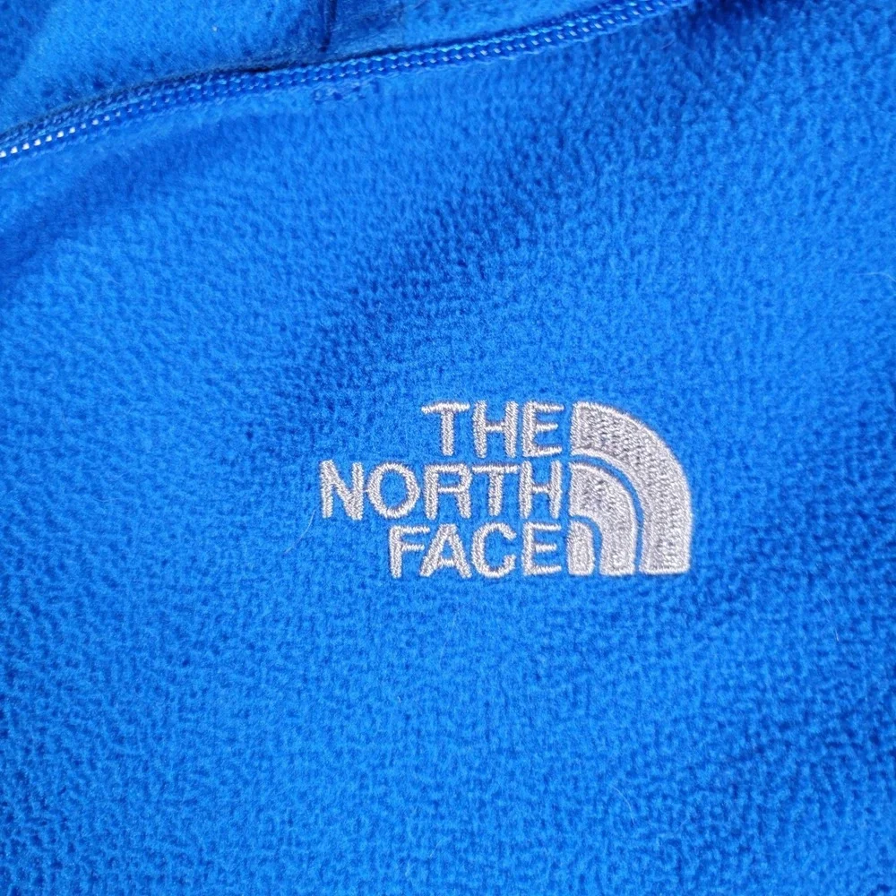 The North Face Fleece Pullover Mens XL Blue TKA 100 1/4 Zip Mock Neck Pocket